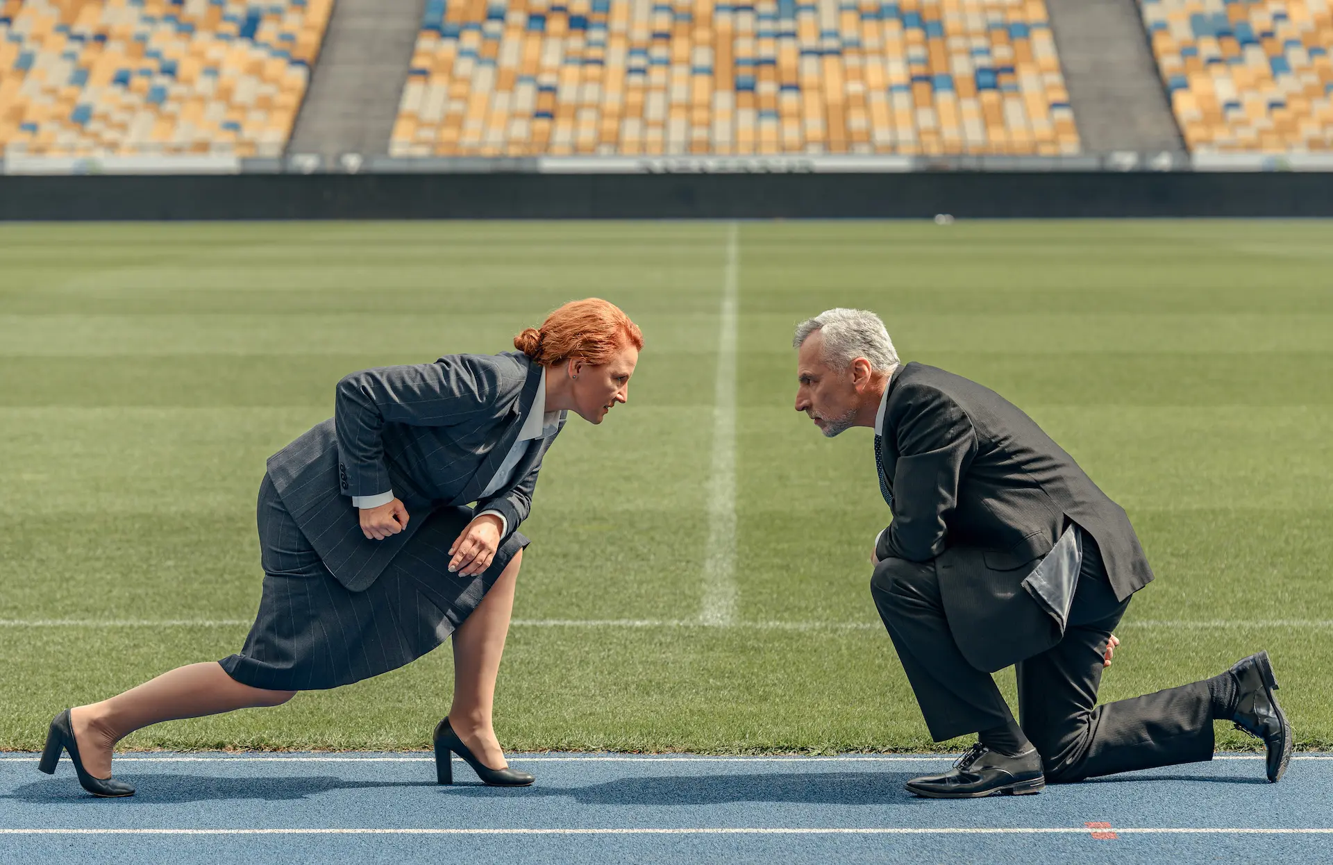 Two business professionals planning market expansion strategies – expand into new market